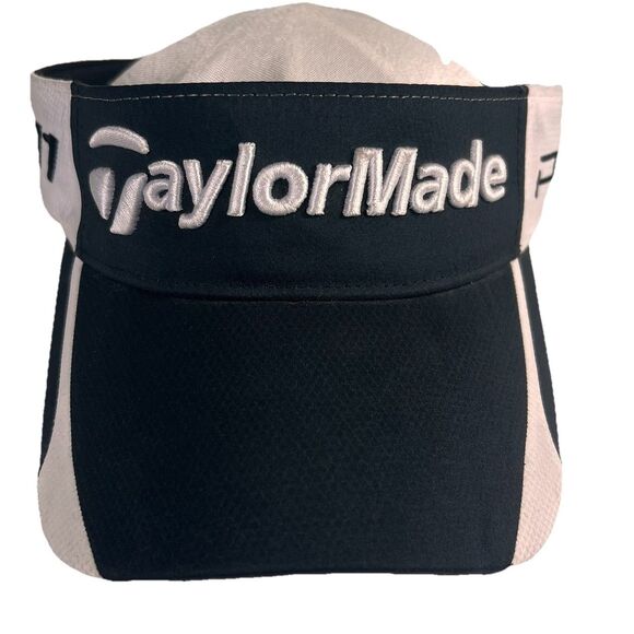 Mens Taylor Made R11 Penta Golf Visor Adjustable Back Black Embroidered - Picture 1 of 6